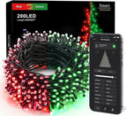 Brizled Smart Christmas Lights, 66FT 200 LED Color Changing Christmas Tree Lights App & Voice Control, Dimmable Red & Green WiFi Xmas String Light Music Sync for Indoor Outdoor Xmas Tree Wedding Party