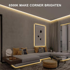 32.8ft COB Led Strip Light with Remote, 2700K Dimmable Bright Warm White Led COB Strip Light, White Led Strip Light for Mirror, Stair, Cabinet, Room
