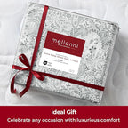 Mellanni Extra Deep King Sheets - 4 PC Iconic Collection Bedding - Hotel Luxury, Ultra Soft, Cooling Bed Sheets - Wrinkle, Fade, Stain Resistant (King, Paisley Gray)