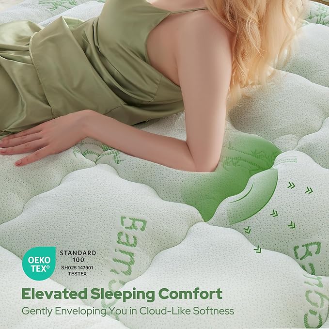 BEDLORE Twin Mattress Topper Viscose Derived from Bamboo, Thick Pillow Top Mattress Pad with Stretchable Pockets for 6"-15" Mattress, Soft Breathable Mattress Topper for Back Pain Relief