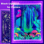 6.6ft Black Light LED Strips, 120 Lamp Beads, USB Cable 1.5m LED Black Light Strip Kit, DC5V 10W Flexible Blacklight strip lights, Non-Waterproof UV Light Strip for Indoor, TV Decor, Party, Halloween