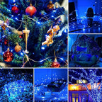 Sanniu Led Fairy Lights Battery Operated, 2 Packs Mini Battery Powered Copper Wire Starry String Lights for Christmas, Parties, Wedding, Bedroom, Patio, Indoor, Home Decoration (5m/16ft Blue)