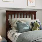 AFI, Mission Twin Solid Wood Headboard with Attachable Charger, Walnut
