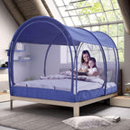 Alvantor Mosquito Net Bed Canopy Tents Dream Privacy Space Twin Size Sleeping Tents Indoor Pop Up Portable Frame Breathable Cottage Blue (Mattress Not Included)