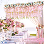 60 Pack Light Pink Wisteria Hanging Flowers, Fake Flowers for Decoration, Artificial Hanging Flowers,Vines for Bedroom,Flower Garland for Home,Party,Garden, Wall,Wedding Decoration(3.6 Ft/Pcs)