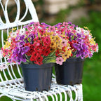 AGIRL 24 Bundles Artificial Flowers for Outdoor,No Fade Fake Plastic Flowers Faux Plants for Decoration Hanging Planters Indoor Outside Garden Porch Window Box Home Wedding Farmhouse