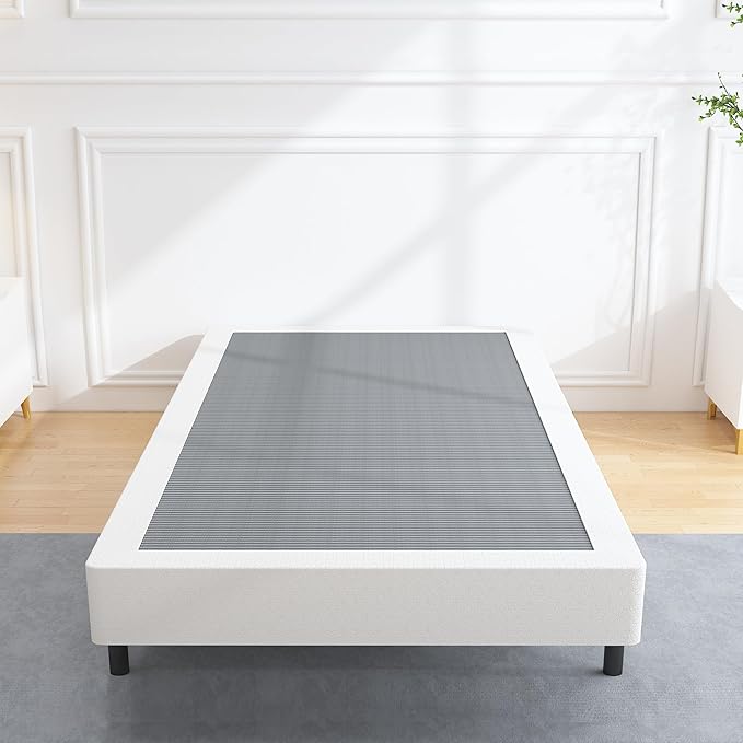 ALDRICH 5 Inch Heavy Duty Metal Twin Box Spring Mattress Foundation 1500lbs Max Weight Capacity/Non-Slip/No Noise/Easy Assembly/Easy Clean Cover