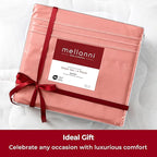 Mellanni Extra Deep King Sheets - 4 PC Iconic Collection Bedding - Hotel Luxury, Ultra Soft, Cooling Bed Sheets - Wrinkle, Fade, Stain Resistant (King, Coral)