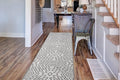 Custom Size Southwestern Style Runner Rug Mat for Wide Hallway Entryway Kitchen Laundry Room with Slip Resistant Latex Rubber Backing, Inca Grey, 31 inch X 10 feet