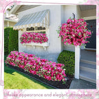 60 Pcs Artificial Faux Bougainvillea Fake Flower Silk Bougainvillea Branches UV Resistant Outdoor Indoor Decoration for Wedding Home Centerpieces Outside Decor (Rose Red)