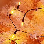 Blissun Halloween Lights: 50-Count Black Wire Mini String Lights with 8 Modes, 16 ft for Decorations (1 Pack, Orange)