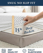 LANE LINEN 100% Organic Cotton Printed California King Sheets Set, Fully Elasticized Reinforsed Seams in Fitted Pocket, Naturally Cooling All Season Cal King Sheet Deep Pocket Bedding- Polka Dot