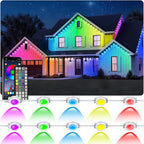 500Ft Outdoor LED Strip Lights Waterproof,Music Sync RGB IP68 Outside Led Rope Lights with App and Remote,Exterior for Deck,Balcony,Roof,Garden,Pool (150M)
