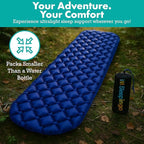 Ultralight Sleeping Mat - Inflatable & Compact Camping Air Mattress for Backpacking, Hiking- New
