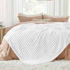 Bedsure GentleSoft White Full Blanket for Bed - Cozy Soft Blankets for Women, Cute Large Throws for Girls, 84x90 Inches
