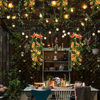 RECUTMS 2pcs Artificial Hanging Plants 32 in Fake Plant Ivy Vine Outdoor UV Resistant Plastic (Champagne)