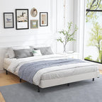 ALDRICH 5 Inch California King Box Spring Bed Base, 3000 lbs Heavy Duty Metal Frame Mattress Foundation with Cover, Easy Assembly