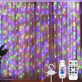 600LED Multicolor Curtain Lights for Bedroom, 19.6ft x 9.8ft Fairy Curtain String Light with 24 Hooks, 8 Modes Hanging Lights for Wedding, Party, Backdrop, Window, Xmas Decor