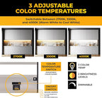 LED Under Cabinet Lighting Hardwired - 3CCT 24 Inch Satin Finish - Undercabinet Lights for Kitchen - Linkable Undercounter Dimmable Plug in Light or Hard Wired - Under Counter Fixture Direct Wire