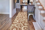 Custom Length Cut to Size Modern Farmhouse Carpet Runner Rug for Hallways, Non Slip Rubber Backed, 31 inch Wide X Customized Length, Geo Brown, 31 inch X 14 feet