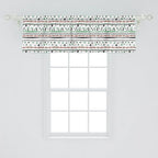 Ambesonne Tribal Window Valance Pack of 2, Style Traditional Aztec Pattern Old Fashioned Hippie Boho Influences, Rod Pocket Curtain Valances for Kitchen Bedroom, 42" X 18", Sea Green