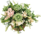 Artificial Rose Flowers 25pcs, Matcha Green Foam Fake Rose Faux Flower for Wedding Bouquets Bridal Shower Centerpieces Floral Arrangements Home Decorations Party Backdrops Table