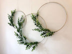 Metal Hoop Wreath Shabby Chic Eucalyptus Succulent Green Simple Wedding Baby Nursery Rustic Farmhouse Scandinavian Home Decor (Set of 3 - 8", 10", & 12")