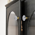 Tomorotec 12-Pack 40mm White Crystal Glass Cabinet Drawer Pull with Gold Base for Modern & Classic Styles, Easy-to-Install Elegant Home Decor Upgrade with Durable Hardware for Vanity, Wardrobe, Desk