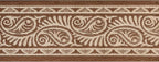 Custom Length Cut to Size Tribal Ethnic Southwestern Inspired Hallway Runner Rug, Non Slip Rubber Backed, 31 inch Wide X Customized Length, Mayan Brown, 31 inch X 16 feet