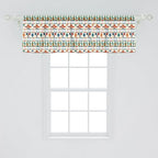 Ambesonne Mexican Window Valance Pack of 2, Latin American Cultural Native Borders Indigenous Saguaro Sombrero Tequila Bottle, Rod Pocket Curtain Valances for Kitchen Bedroom, 42" X 18", Jade Green