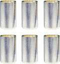 Silver Candle Holder Hurricane Candle Cylinder Vases for Centerpieces Set of 6 for Wedding Table Centerpiece