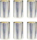 Silver Candle Holder Hurricane Candle Cylinder Vases for Centerpieces Set of 6 for Wedding Table Centerpiece