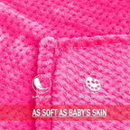 Exclusivo Mezcla Fleece Bed Blanket King Size, Super Soft and Warm Blankets for Couch, Sofa and Bed Waffle Textured, Cozy, Fuzzy and Lightweight (Hot Pink, 90x104 Inches)