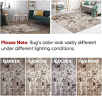 Keen Home Design Area Rugs - 10ft Round Non-Shedding, Abstract Rugs for Kitchen, Living Room, Bedroom, Dining Room, Entryway - Size: 10' Square, Multi