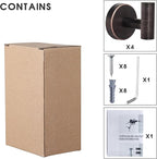 Bathroom Robe Towel Hooks Coat Wall Hook Stainless Steel Heavy Duty Door Hanger Clothes Cabinet Closet Sponges Hook for Bathroom Bedroom Kitchen Hotel Pool 4 Packs (Oil Rubbed Bronze)