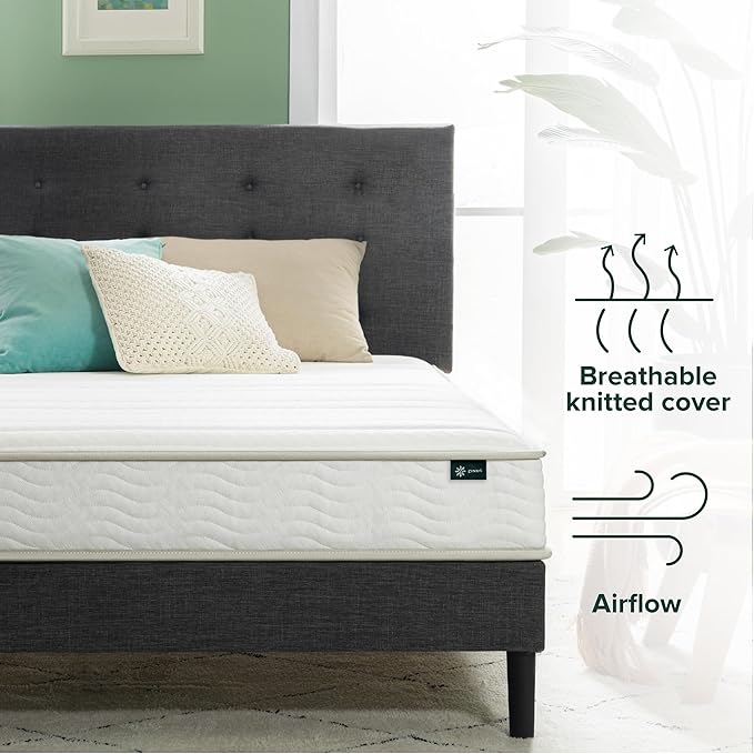 ZINUS 6 Inch Foam and Spring RV Mattress, [New Version], Short Queen for RVs, Campers & Trailers, Smaller, More Convenient WonderBox Packaging, Mattress-in-a-Box