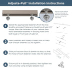 Franklin Brass Adjusta-Pull (5-Pack) Adjustable Drawer Pulls | Fits 2 to 8-13/16 Inch Hole Centers | Matte Black Cabinet Handles| Modern Arch P43971K-FB-CP