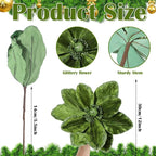 8 Pcs Large Christmas Flower Magnolia Flowers Christmas Tree Decoration Artificial Poinsettia Stems Velvet Xmas Ornaments for Xmas Tree Table Decor (Forest Green,12 Inch)