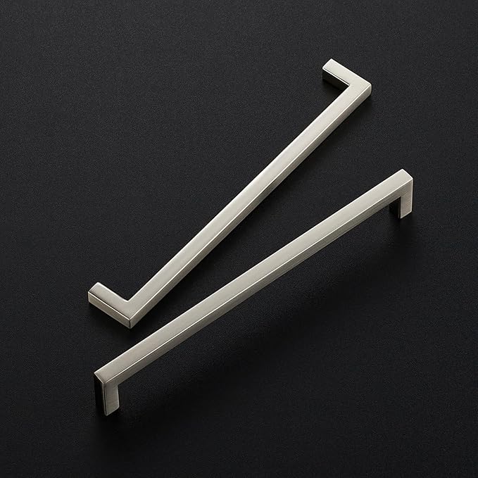 Ravinte 25 Pack Solid 7-1/2 Inch Center to Center Slim Square Bar Dresser Drawer Handles Kitchen Cabinet Handles Brushed Nickel Drawer Pulls Kitchen Cabinet Hardware Pulls
