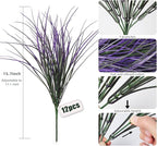 RECUTMS Fake Outdoor Plants, Fake Plants Artificial Grass Plants Fake Bushes Faux Shrubs Wheat Grass Purplish Red Artificial Plants Outdoor UV Resistant for Garden Porch Yard Home Decor(Purple)