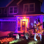 JMEXSUSS 250 LED Orange and Purple Christmas String Lights Indoor Outdoor Waterproof for Garden Patio Party Halloween Christmas Decorations