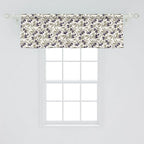 Ambesonne Olive Window Valance, Digitally Generated Hand Drawn Style Botanical Blossoms, Curtain Valance for Kitchen Bedroom Decor with Rod Pocket, 42" x 18", Quartz Taupe