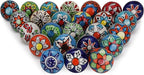 Cabinet Multicolor Assorted Ceramic Drawer Pull Handle Kitchen Cupboard Wardrobe Knob Boho Room Decorative Furniture Hardware Dresser Drawers Knobs-Pack of 30