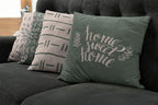 Ambesonne Modern Throw Pillow Cushion Case Pack of 4, Scandinavian Minimal Ornaments Boho Feather Leaves and Home Phrase, Modern Accent Double-Sided Digital Printing, 20", Pale Tan and Reseda Green