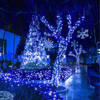 suddus 33ft 100 LED Outdoor String Lights, Blue Fairy Lights Battery Operated with Remote, Led Twinkle Lights for Bedroom, Backyard, Wedding, Tree, Mason Jar, Wall, Centerpiece, Christmas