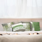 Ambesonne Grunge Throw Pillow Cushion Case Pack of 4, Abstract Design Simplistic Minimal Stripes Brushstrokes Contemporary, Modern Accent Double-Sided Digital Printing, 18", Slate Brown and Green