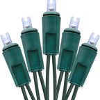 Holiday Essence 60 LED Mini Christmas Lights Cool White Green Wire String Lighting Indoor Outdoor Xmas Tree Garden Holiday Party Decor UL Certified Indoor & Outdoor String Lights
