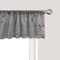 Ambesonne Aztec Window Valance Pack of 2, Pattern of Symmetric Tribal Inspired Streaks and Motifs in Greyscale Tones, Rod Pocket Curtain Valances for Kitchen Bedroom, 42" X 18", Pale Grey and Dimgray