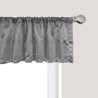 Ambesonne Aztec Window Valance Pack of 2, Pattern of Symmetric Tribal Inspired Streaks and Motifs in Greyscale Tones, Rod Pocket Curtain Valances for Kitchen Bedroom, 42" X 18", Pale Grey and Dimgray