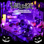 JMEXSUSS 8 Pack 50 LED Fairy Lights Battery Operated - Purple Halloween Lights for Gift Party Garden Patio Home Halloween Christmas Decorations